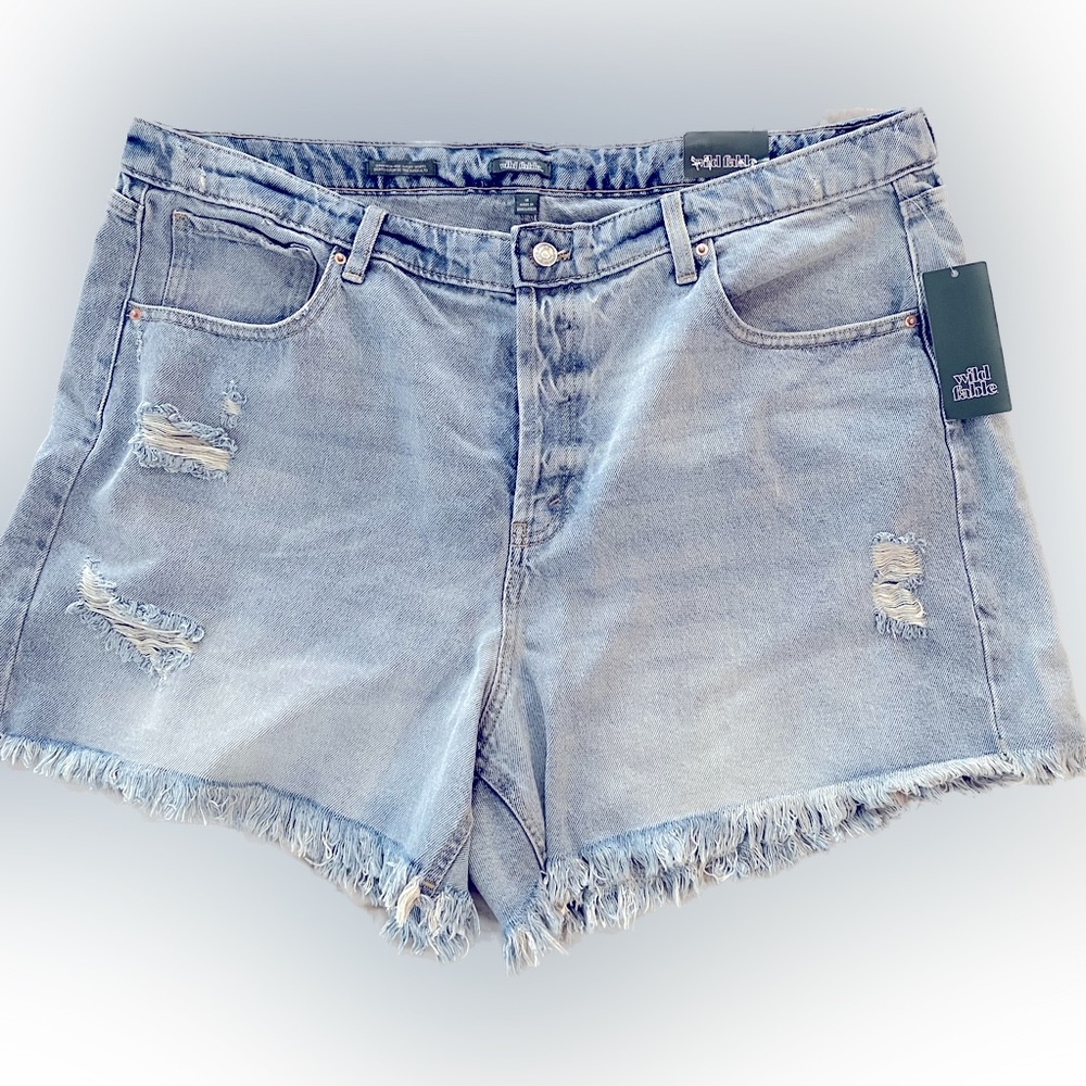 Wild Fable Woman’s High Rise Jean Shorts-18 NWT